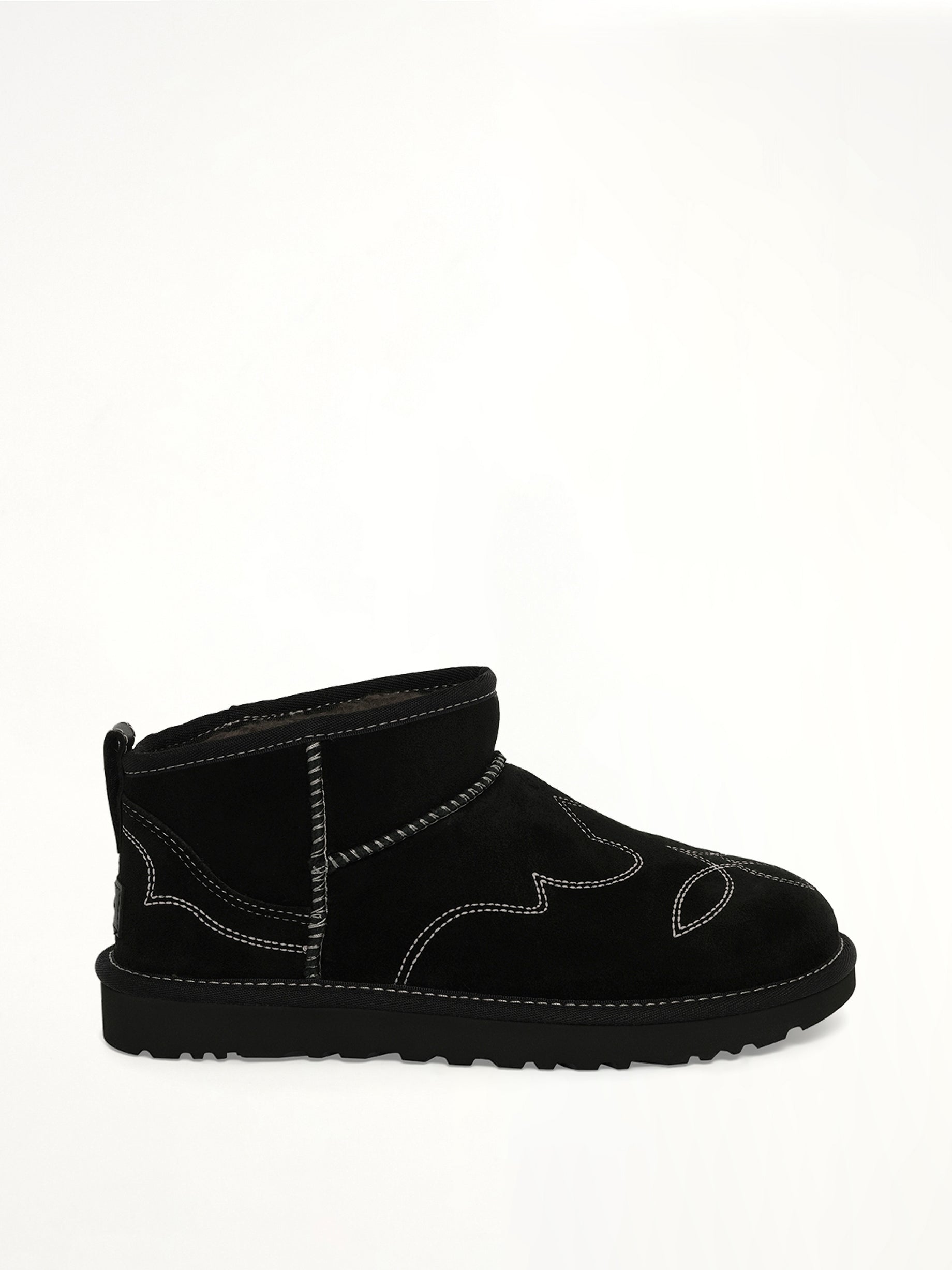 Classic Ultra Mini Western Boots in Black