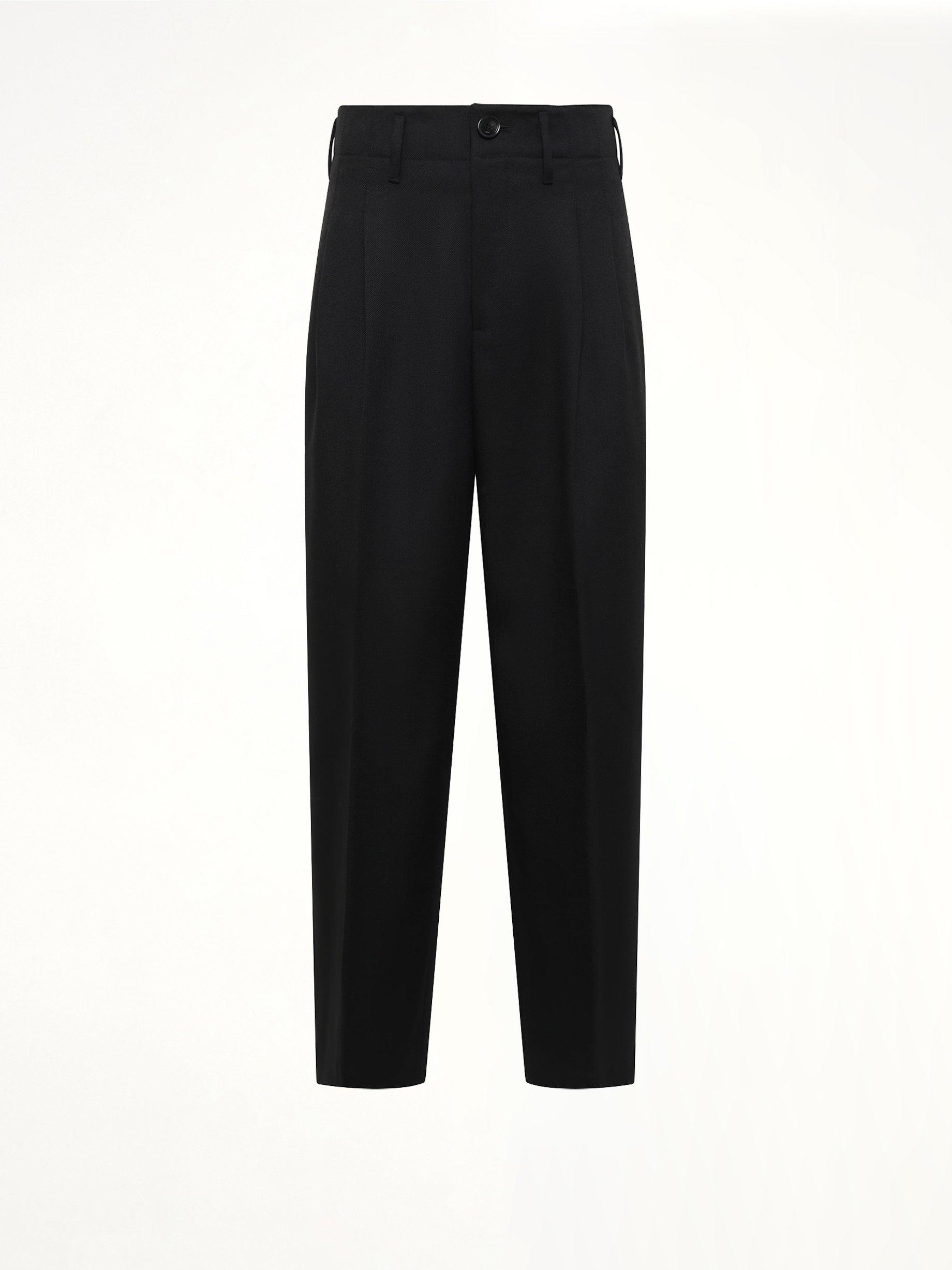 2 Pleats Suit Trouser in Black