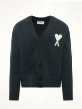Ami De Coeur V Neck Cardigan in Green