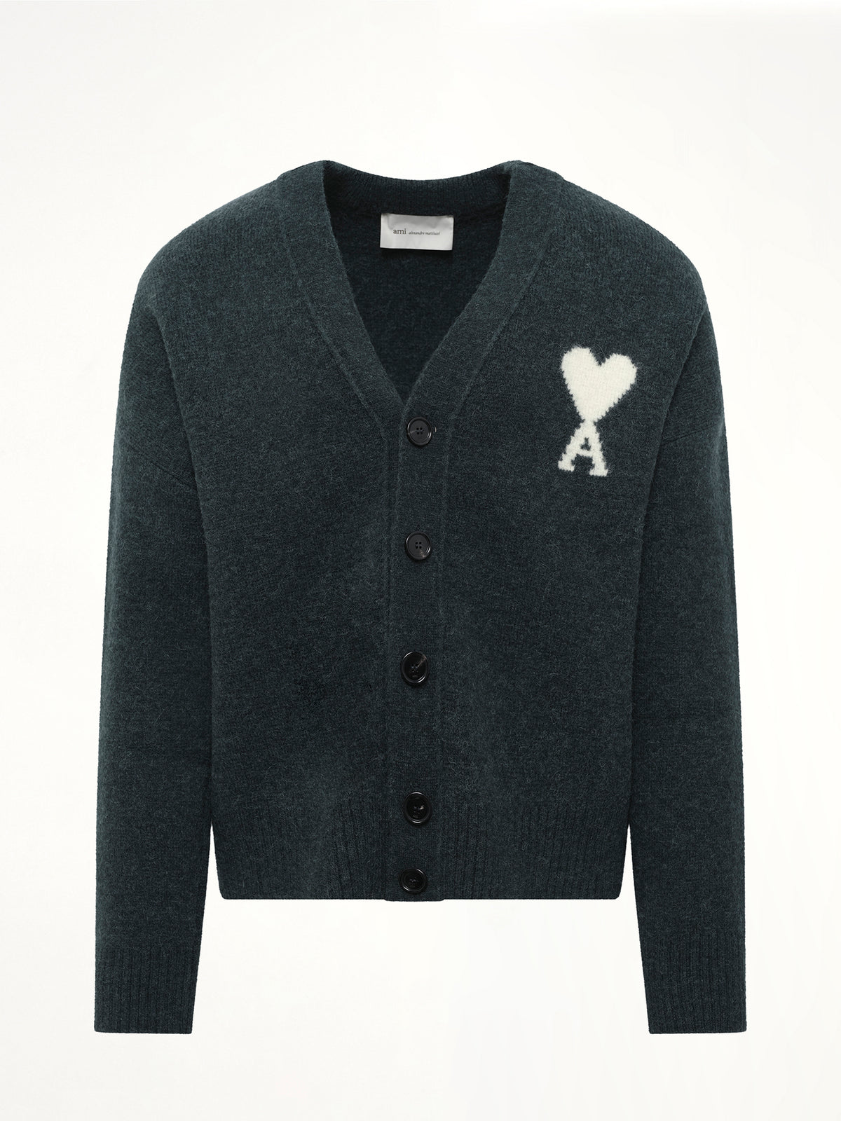 Ami De Coeur V Neck Cardigan in Green