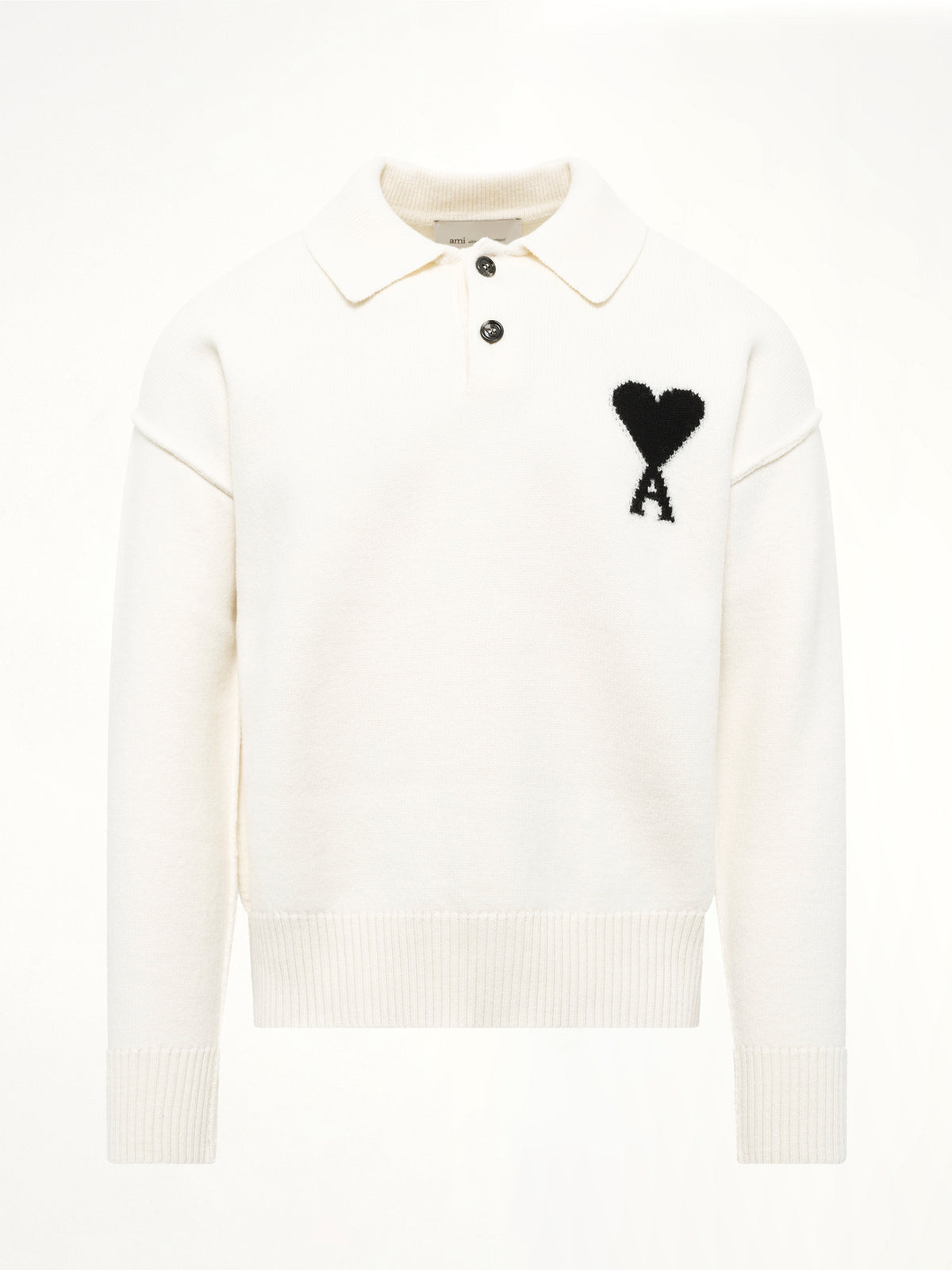 Ami De Coeur Polo Sweater in Off White