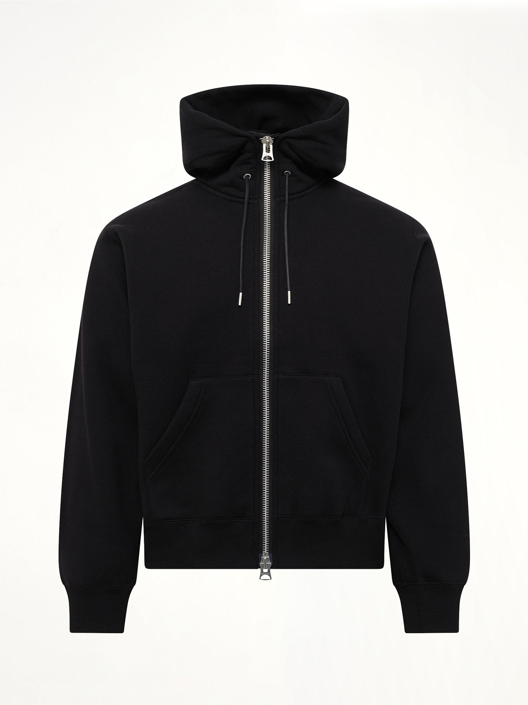 Cotton Jersey Hoodie in Black
