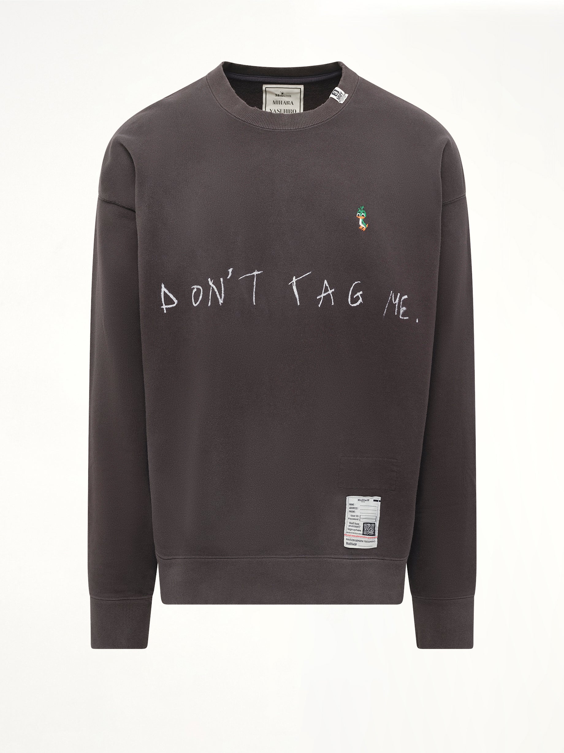 Don'T Tag Me. Printed Sweatshirt in Black