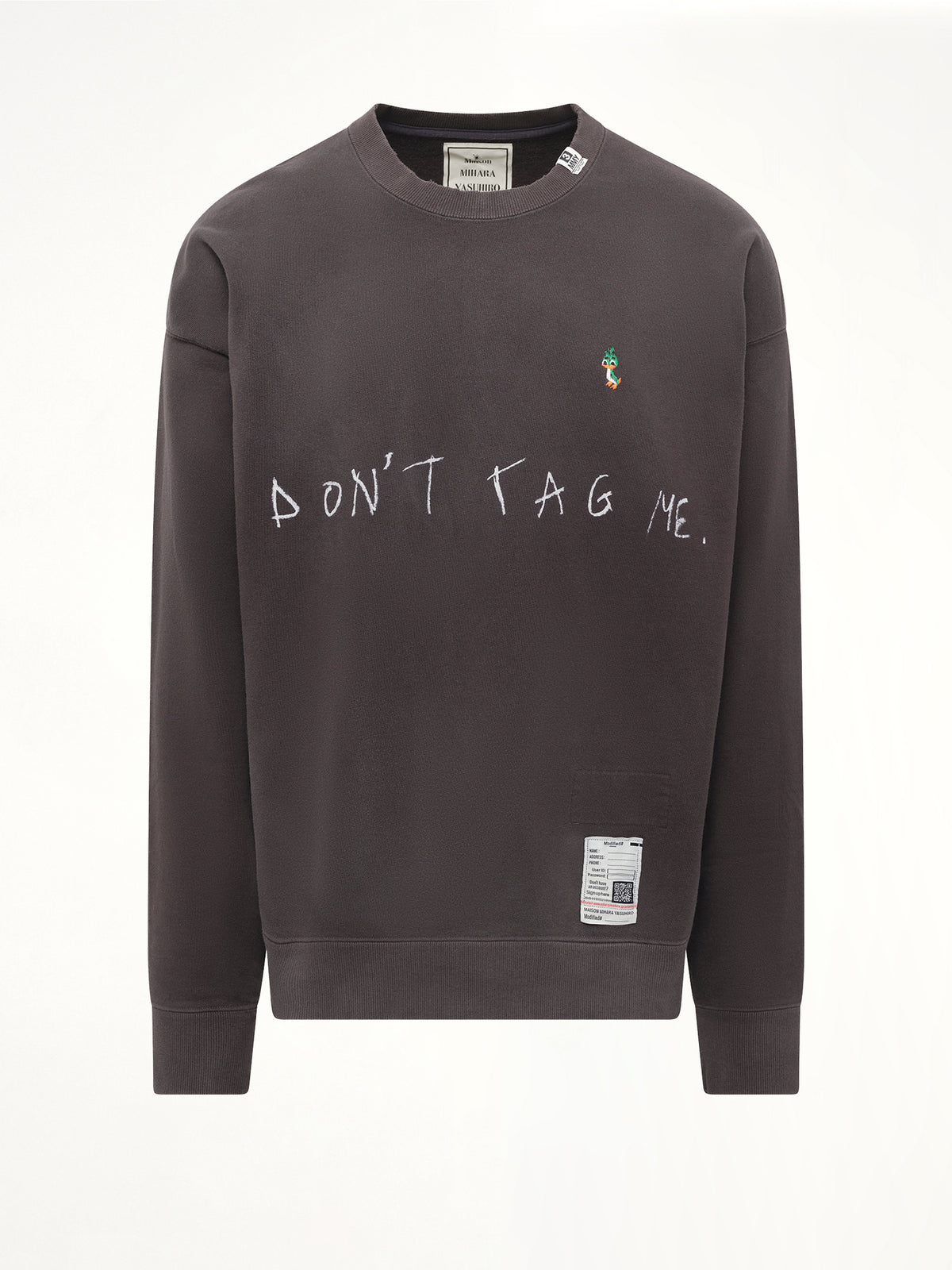 Don'T Tag Me. Printed Sweatshirt in Black