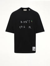 Don'T Tag Me. Printed T-Shirt in Black