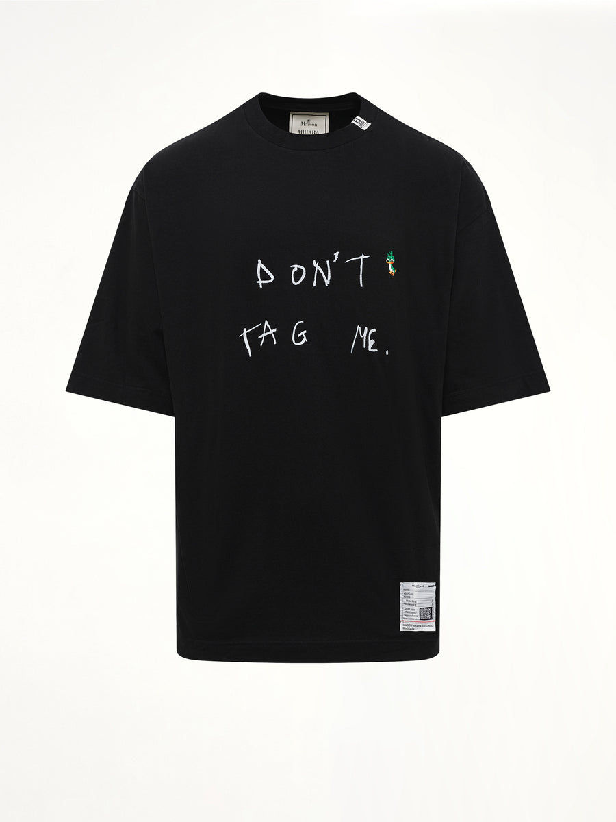 Don'T Tag Me. Printed T-Shirt in Black
