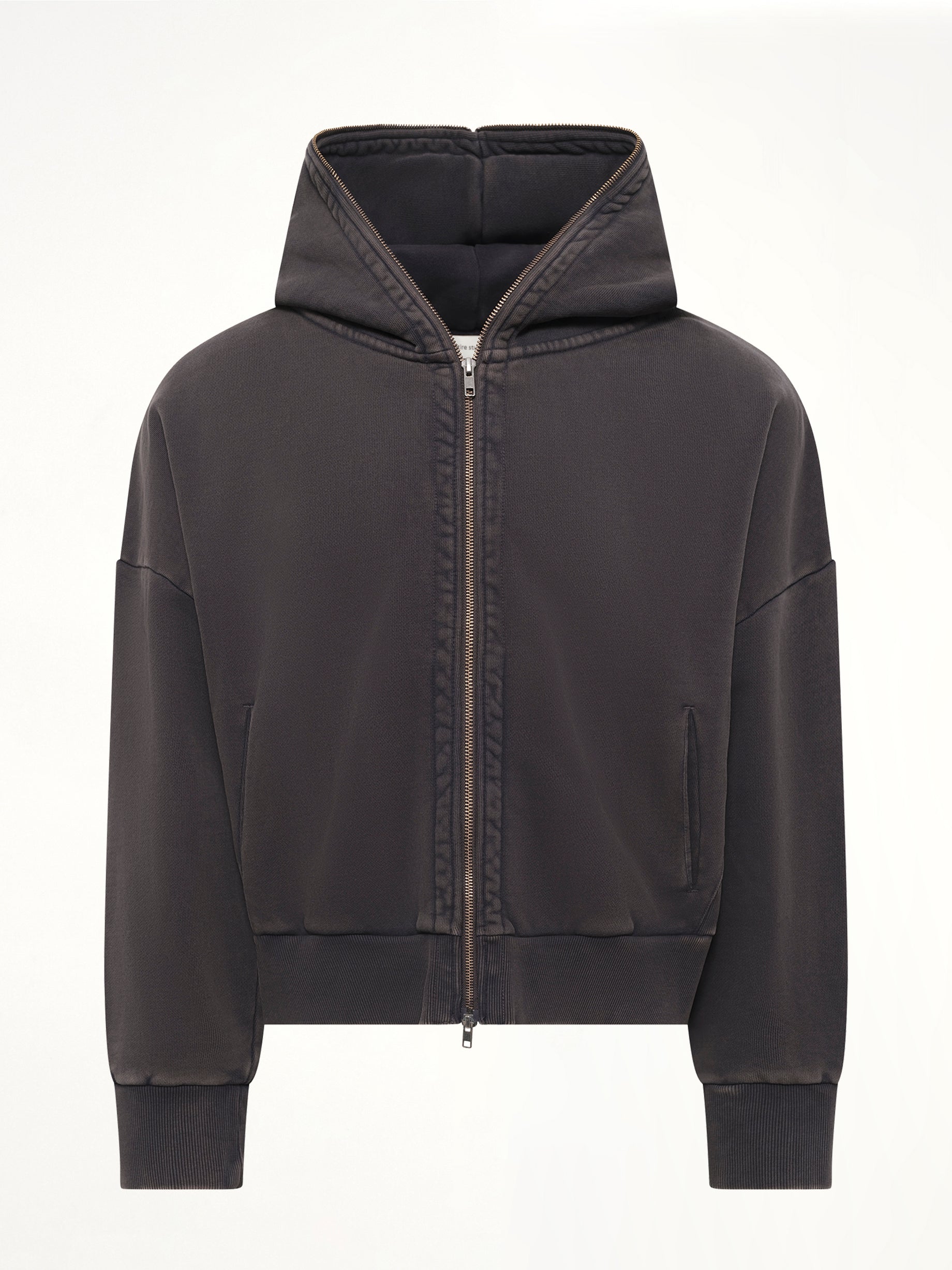 Eternal Zip Hoodie in Washed Black
