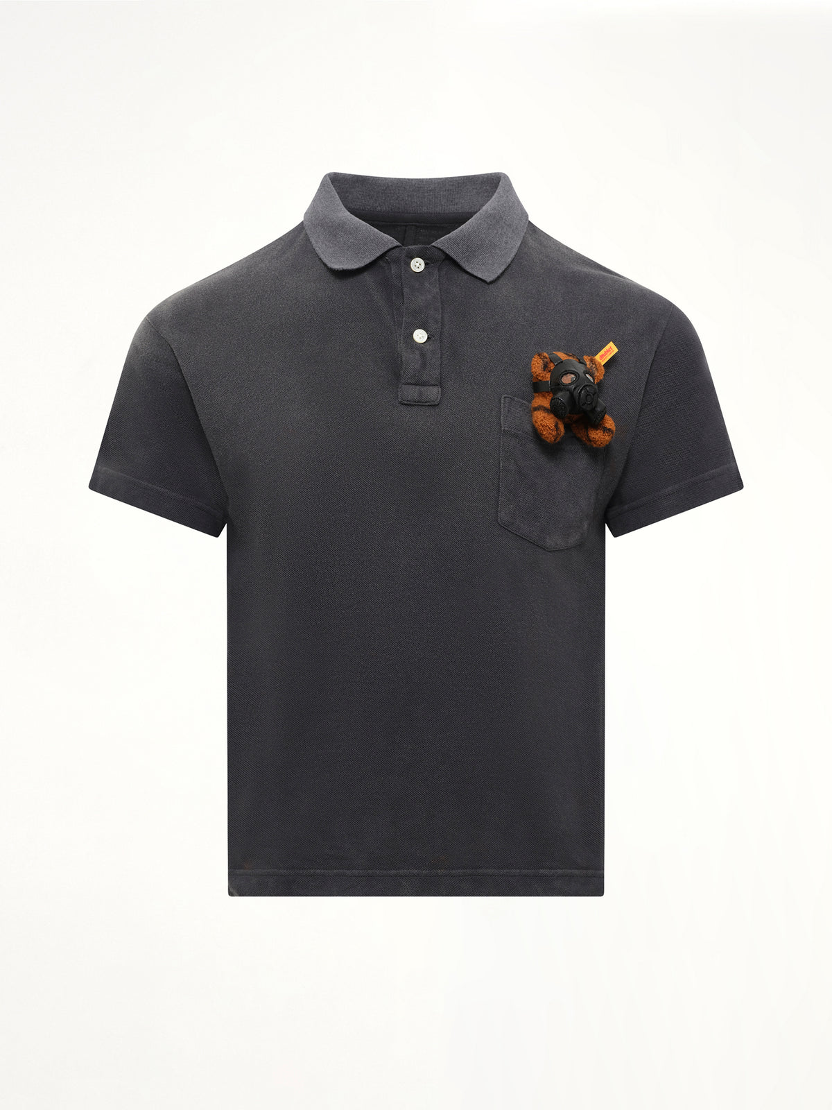 Gas Mask Bear Polo Shirt in Black