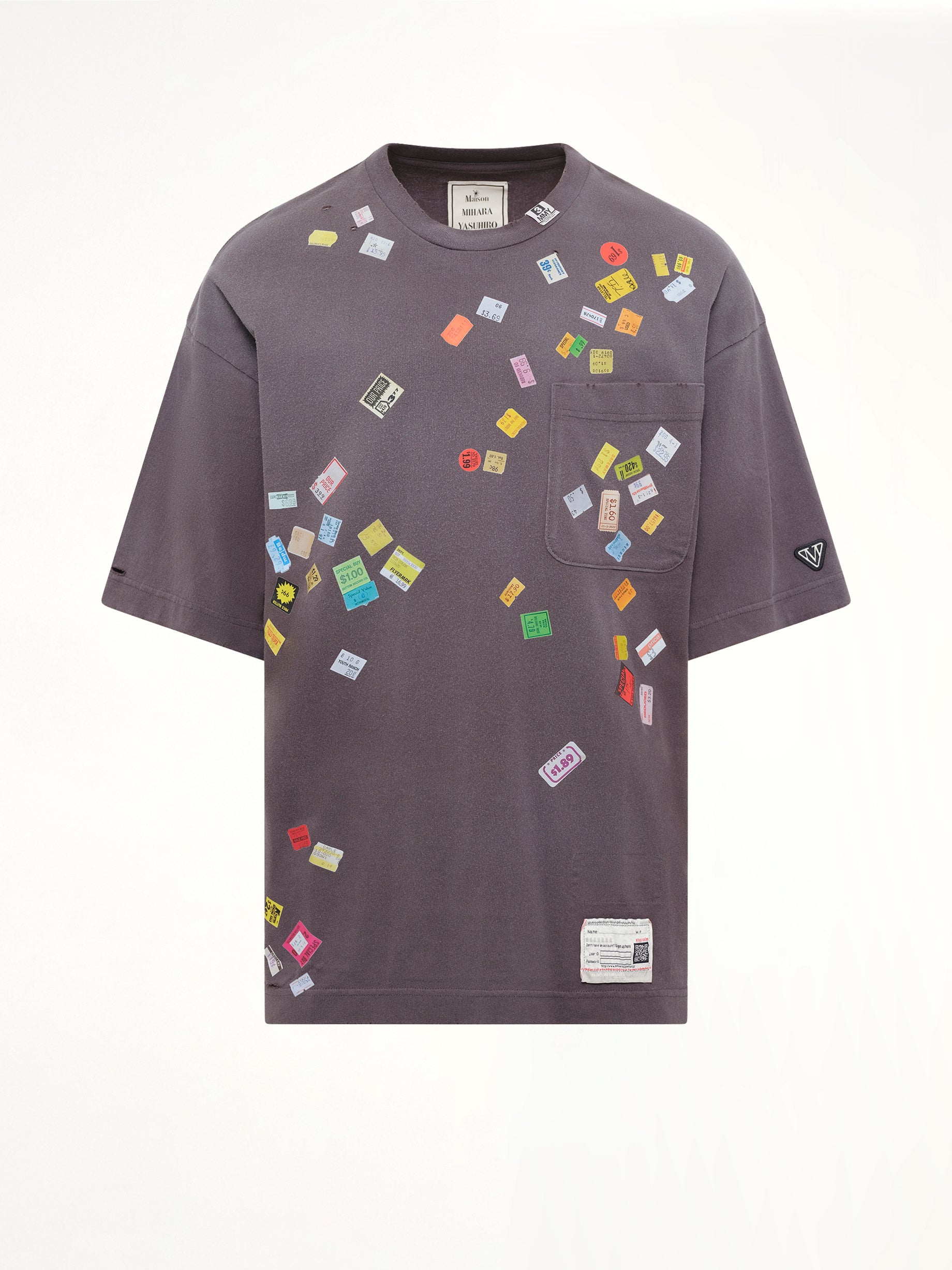 Price Sticker T-Shirt in Black