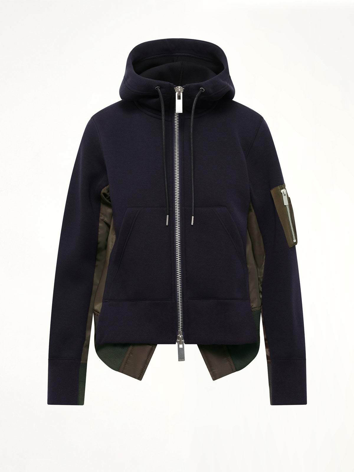 Runway Sponge Sweat Hoodie in Navy/Dark Khaki