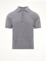 Short Sleeve Knit Polo in Concrete