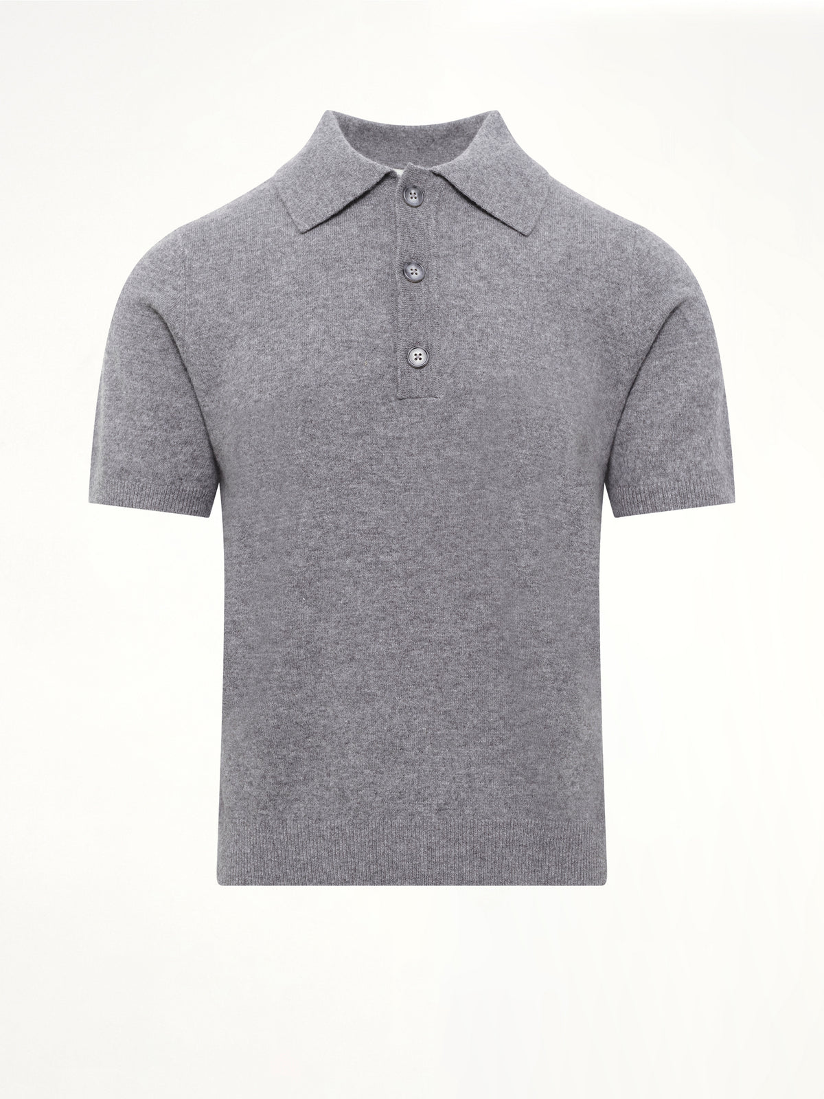 Short Sleeve Knit Polo in Concrete
