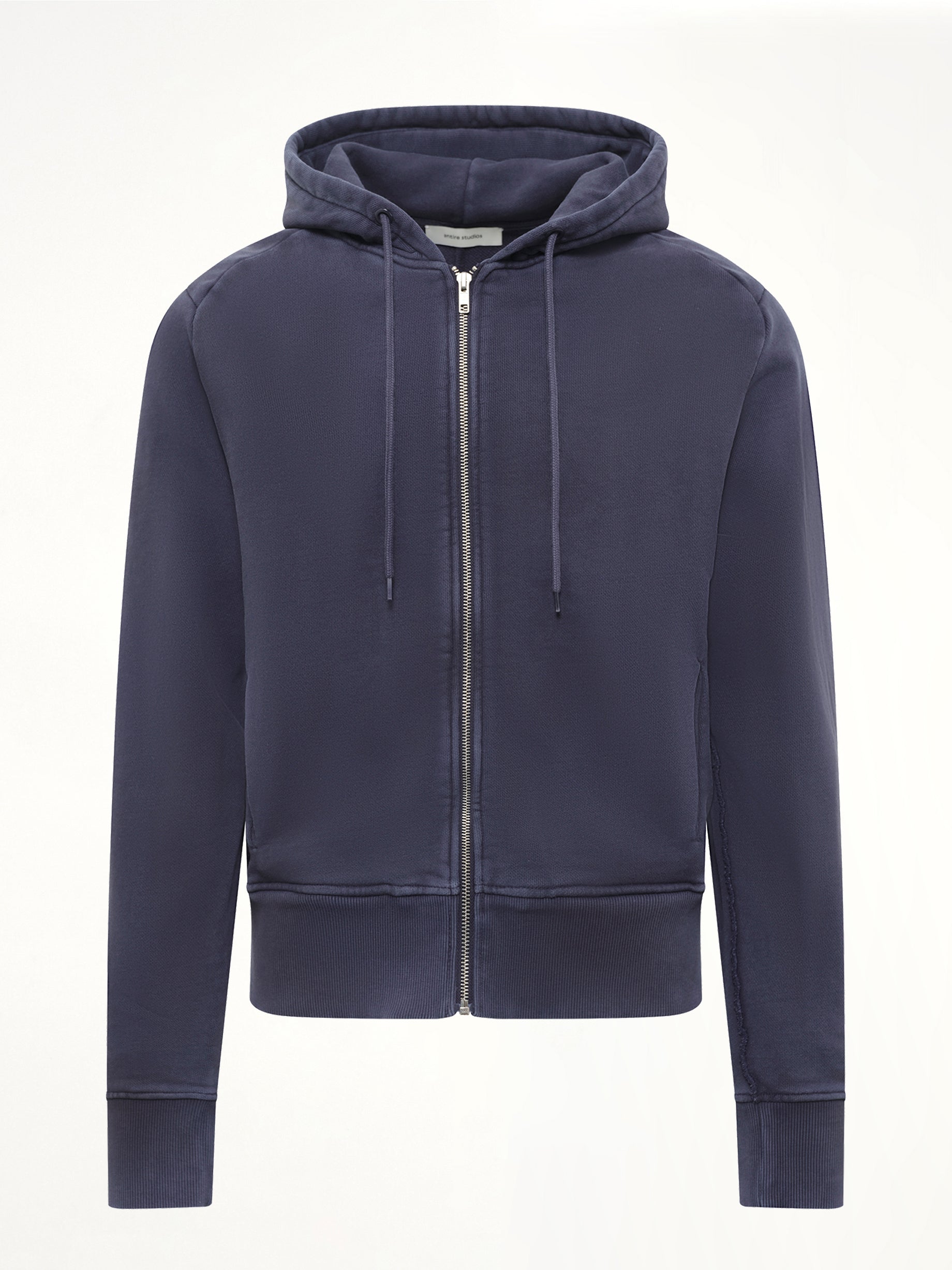 Slim Zip Up in Salted Navy