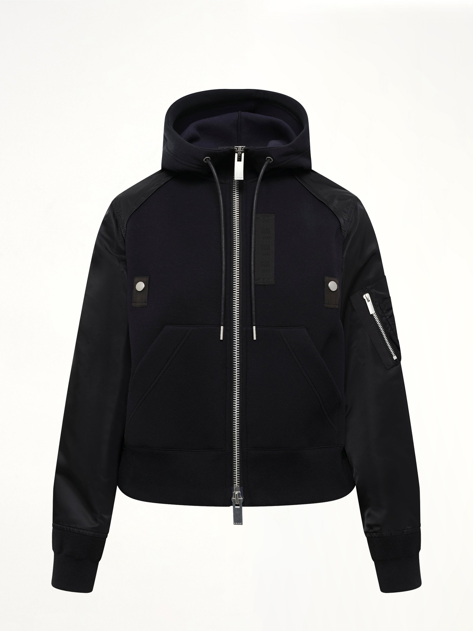Sponge Sweat Zip Hoodie in Black