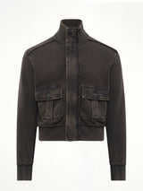 Supply Track Jacket in Washed Black