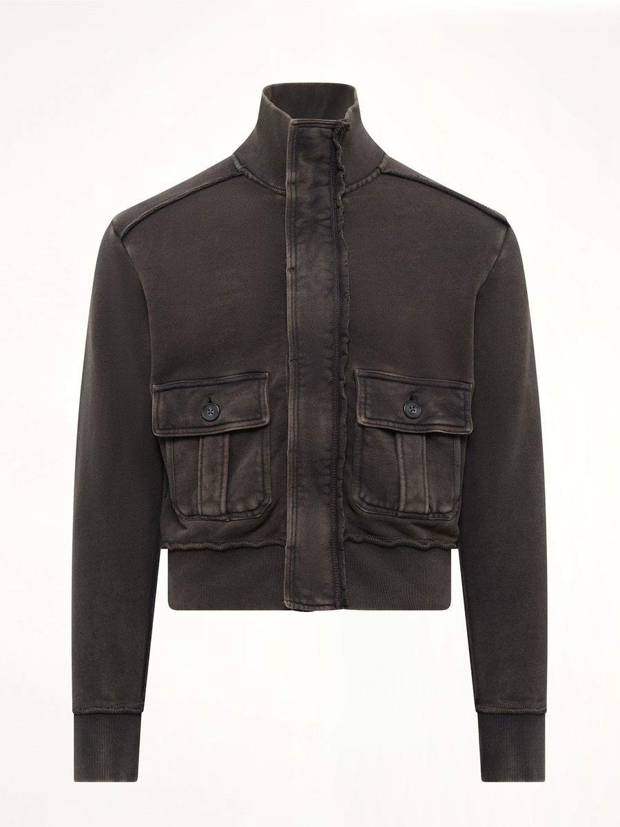 Supply Track Jacket in Washed Black