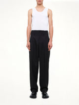 2 Pleats Suit Trouser in Black