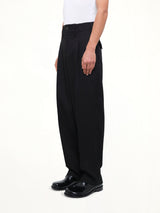 2 Pleats Suit Trouser in Black