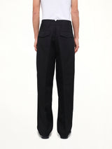 2 Pleats Suit Trouser in Black