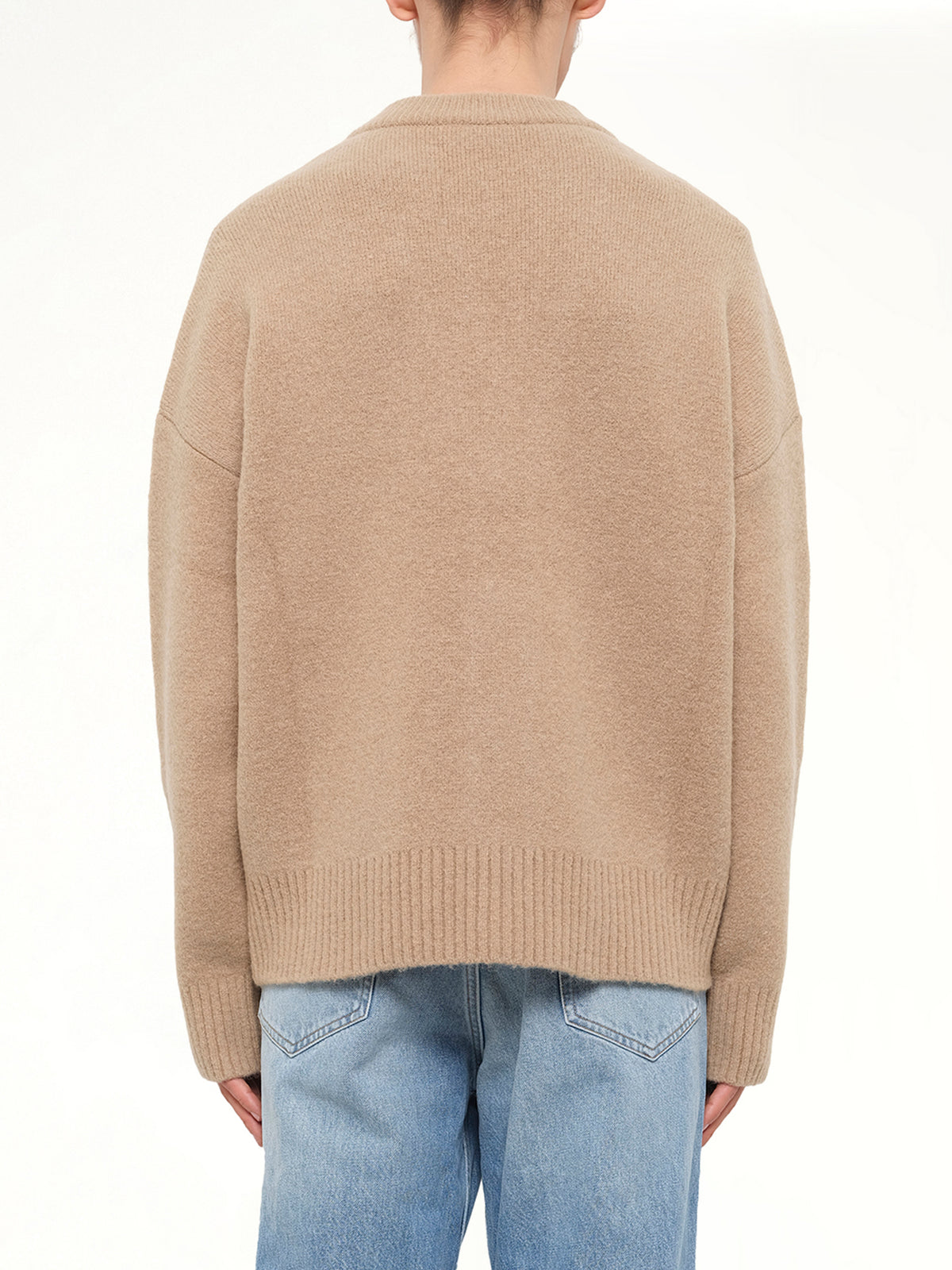 Ami De Coeur V Neck Cardigan in Beige