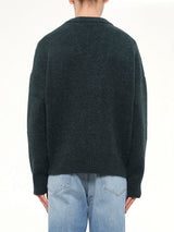 Ami De Coeur V Neck Cardigan in Green