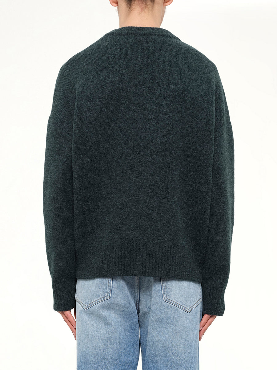 Ami De Coeur V Neck Cardigan in Green