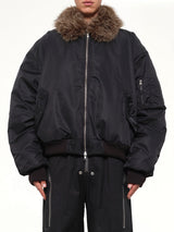 Big Bomber Jacket in Dark Earth Tones