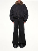 Big Bomber Jacket in Dark Earth Tones