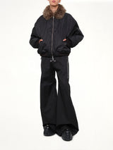 Big Bomber Jacket in Dark Earth Tones