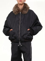 Big Bomber Jacket in Dark Earth Tones