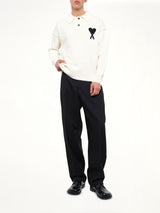 Ami De Coeur Polo Sweater in Off White