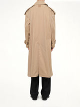 Cotton Gabardine Trench Coat in Beige