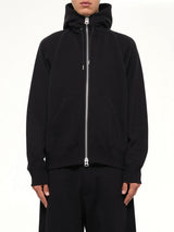 Cotton Jersey Hoodie in Black