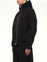 Cotton Jersey Hoodie in Black
