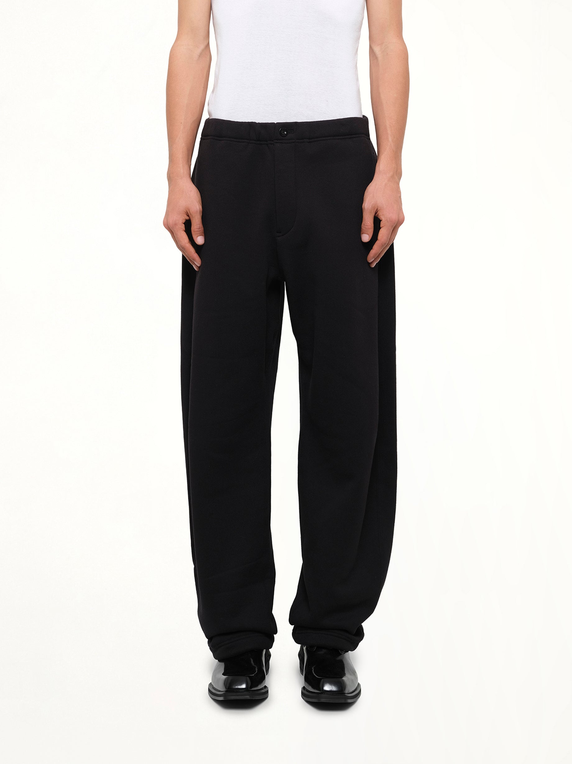 Cotton Jersey Pants in Black
