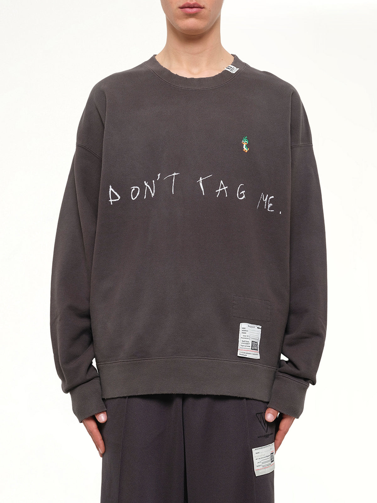 Don'T Tag Me. Printed Sweatshirt in Black