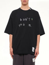 Don'T Tag Me. Printed T-Shirt in Black