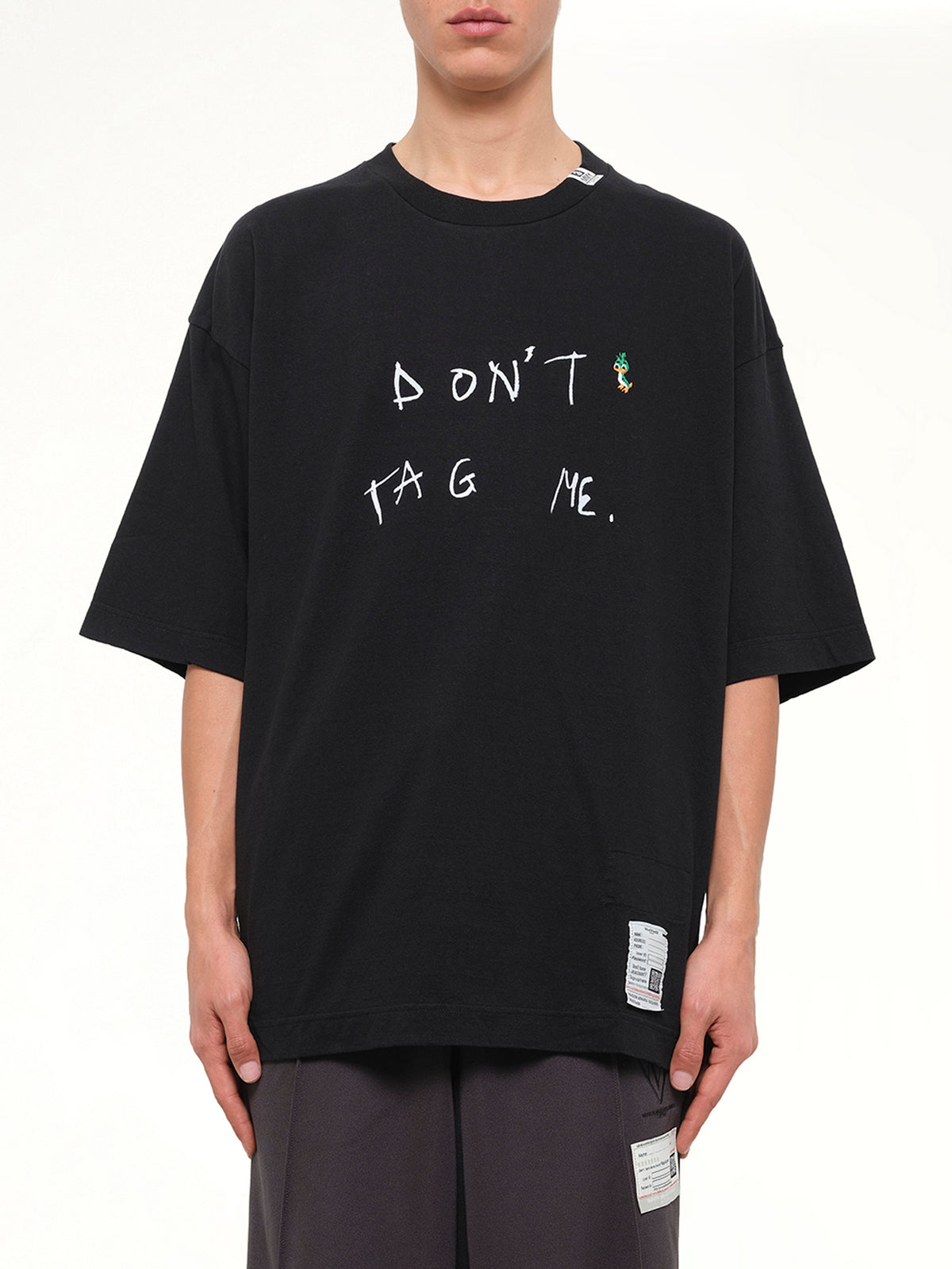 Don'T Tag Me. Printed T-Shirt in Black