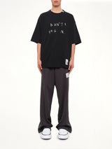 Don'T Tag Me. Printed T-Shirt in Black
