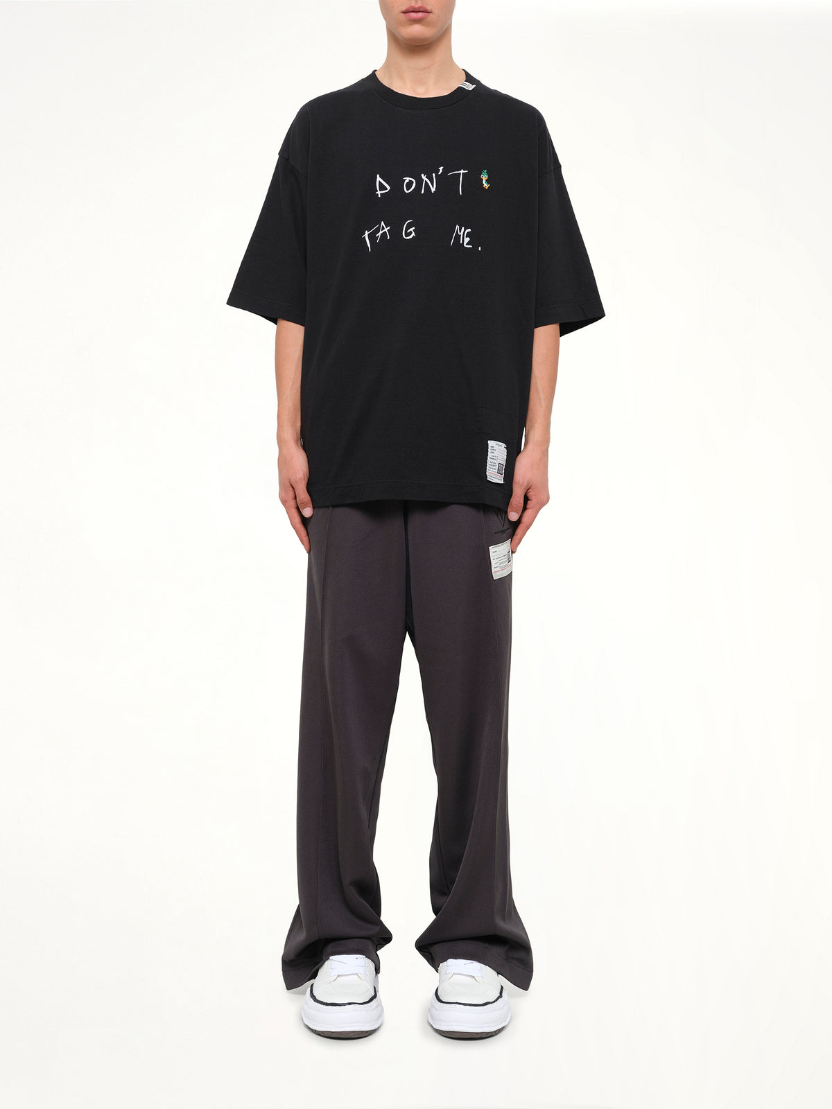 Don'T Tag Me. Printed T-Shirt in Black
