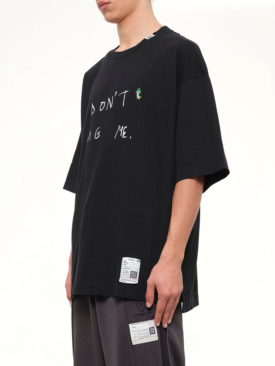 Don'T Tag Me. Printed T-Shirt in Black
