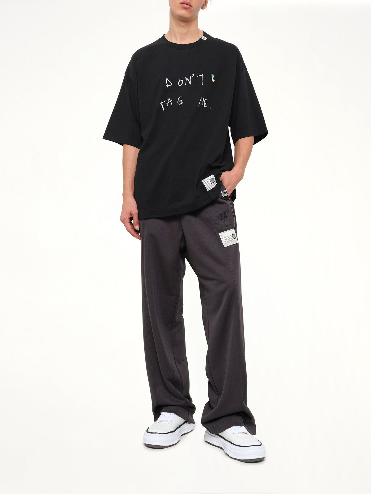 Don'T Tag Me. Printed T-Shirt in Black