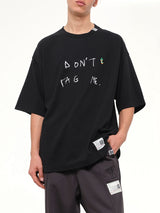 Don'T Tag Me. Printed T-Shirt in Black