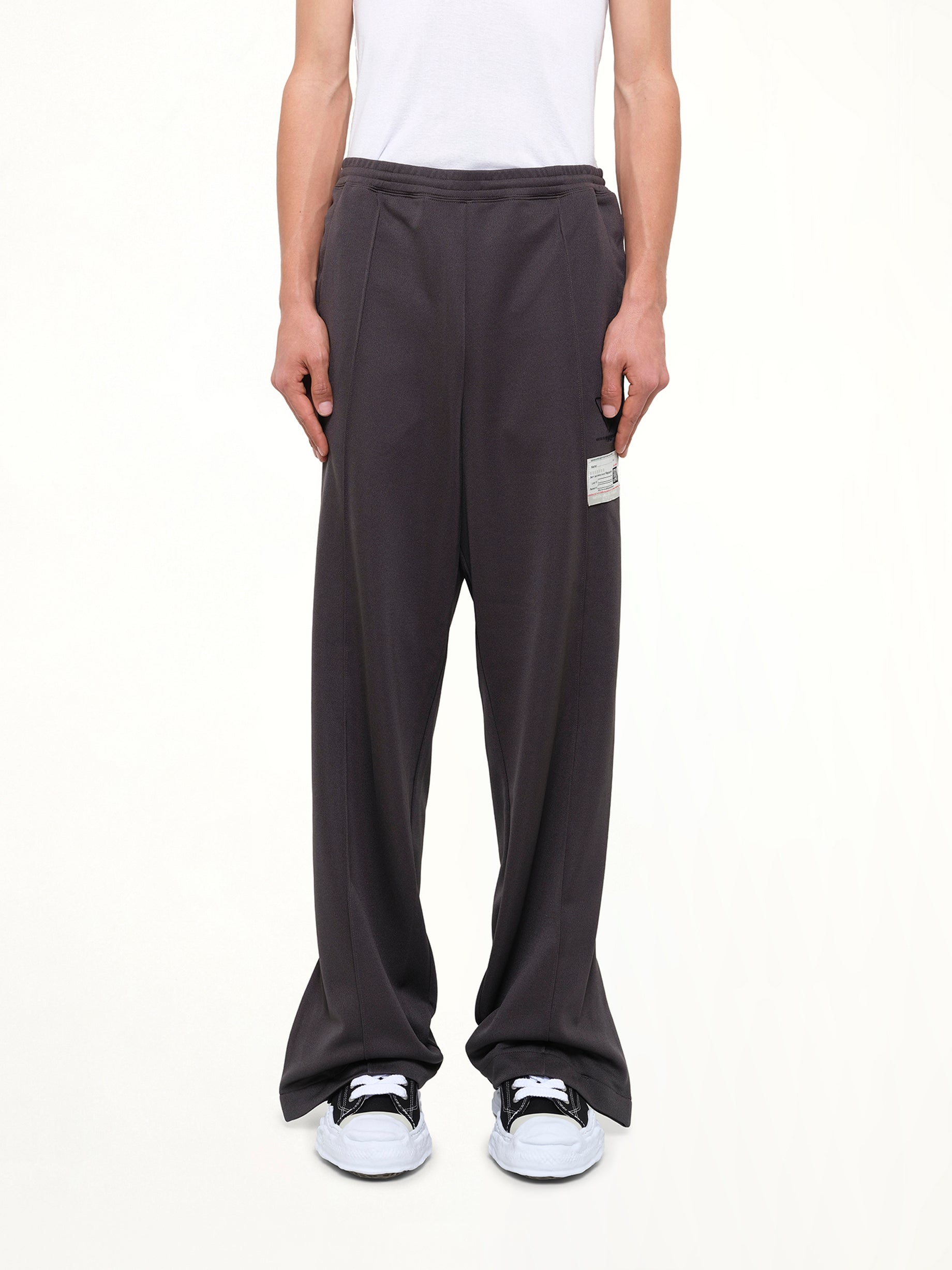 Folded Track Pants in Black