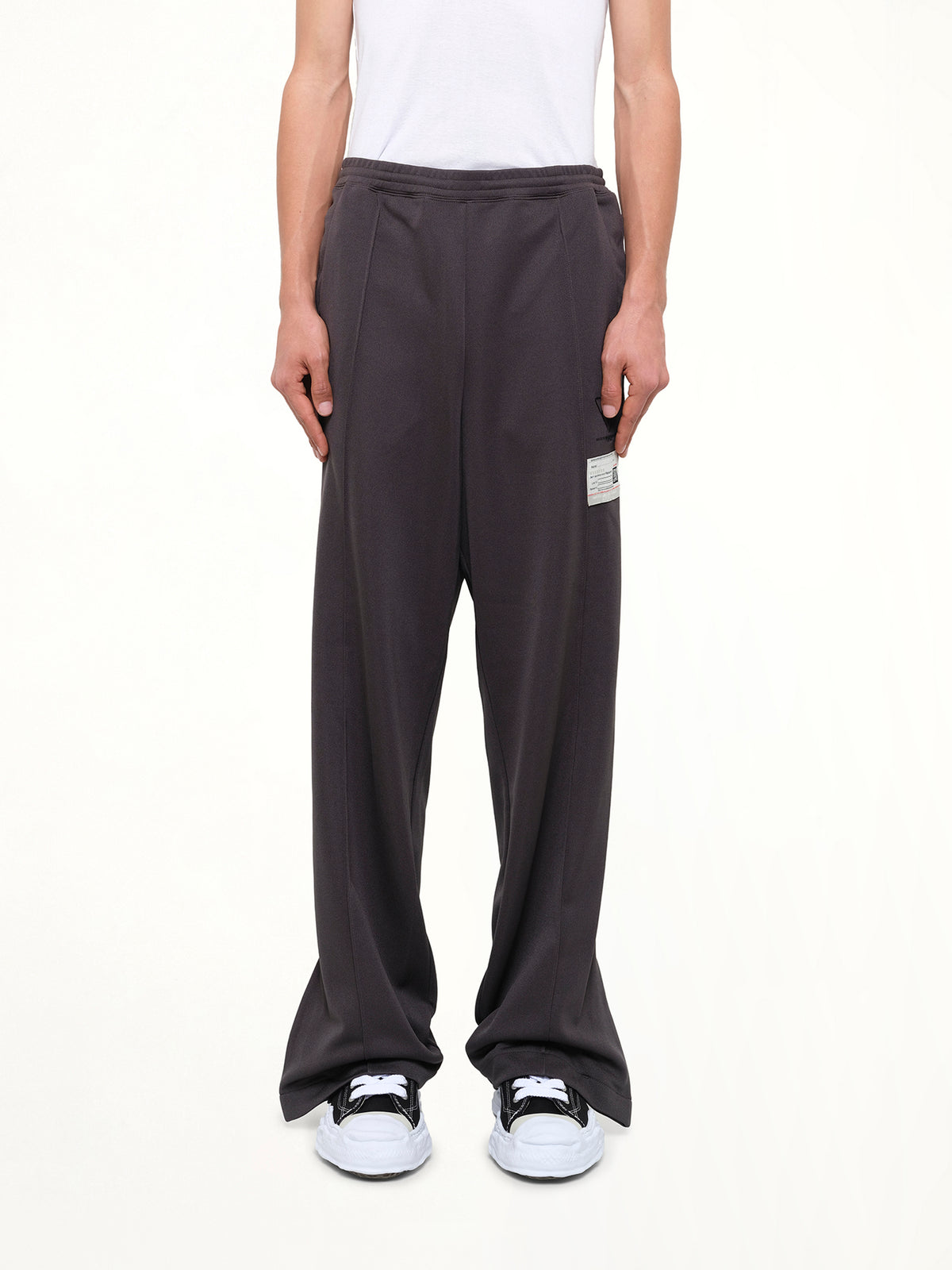 Folded Track Pants in Black
