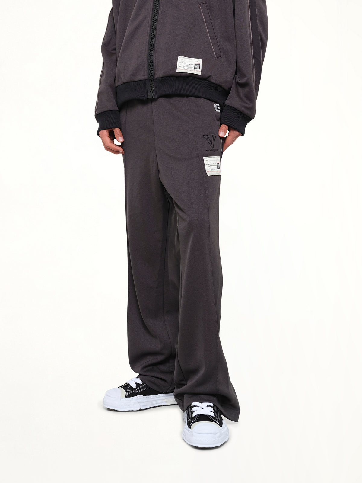 Folded Track Pants in Black