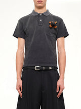 Gas Mask Bear Polo Shirt in Black