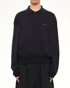 LS Club Polo in Black - BLACK / S