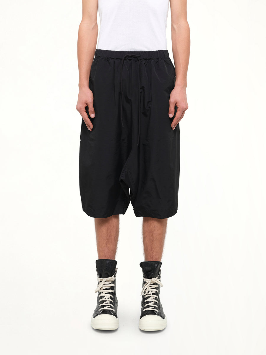 Nylon Taper Short in Black