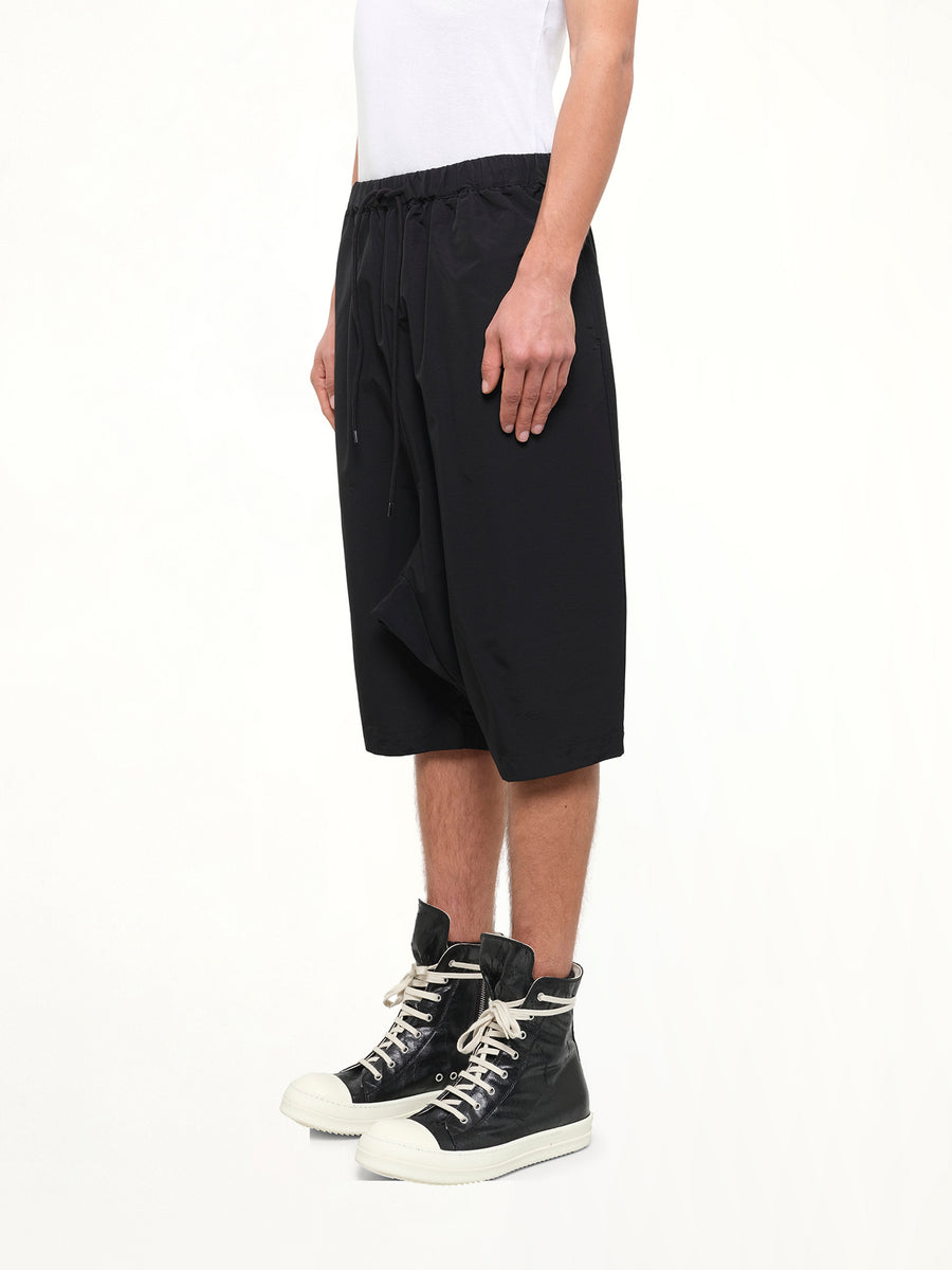 Nylon Taper Short in Black